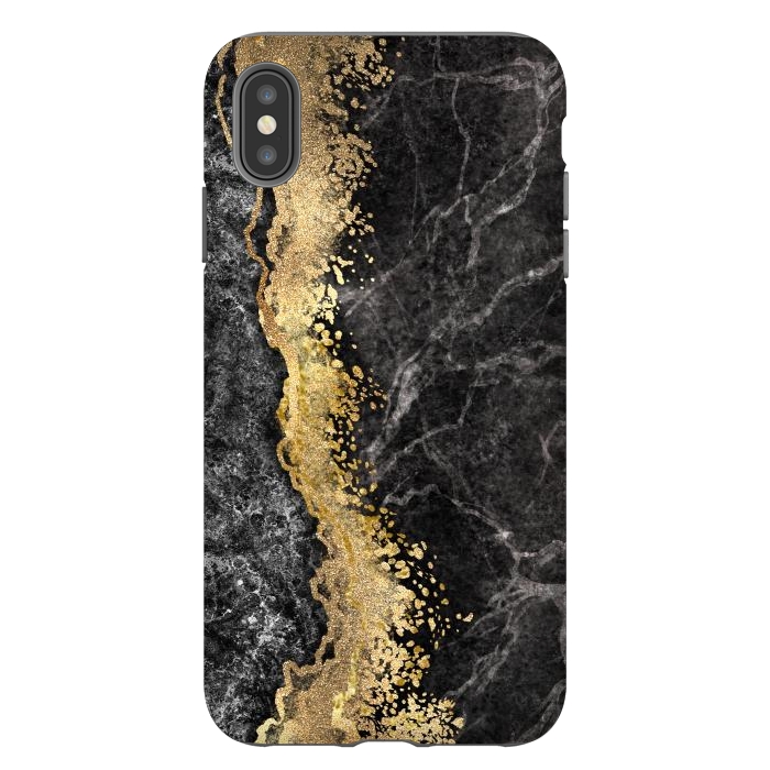 iPhone Xs Max StrongFit Abstract background creative marble texture and gold leaf by ArtsCase