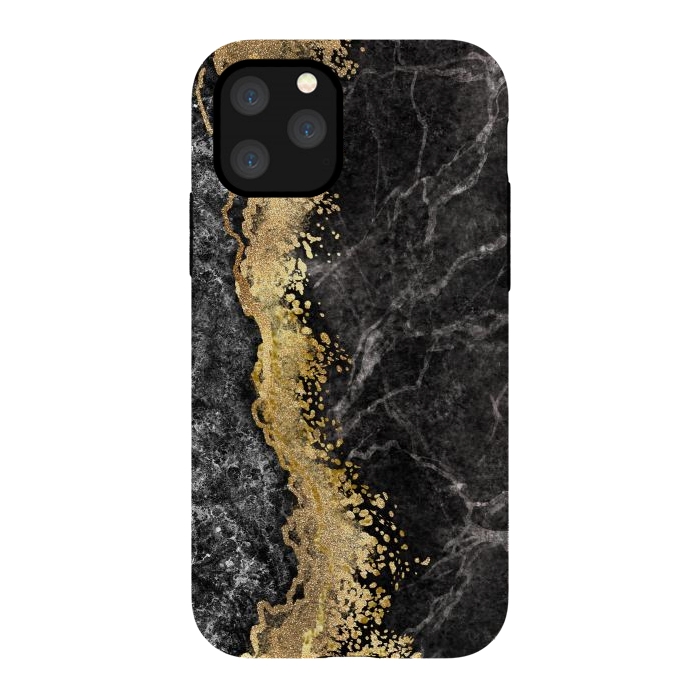 iPhone 11 Pro StrongFit Abstract background creative marble texture and gold leaf by ArtsCase