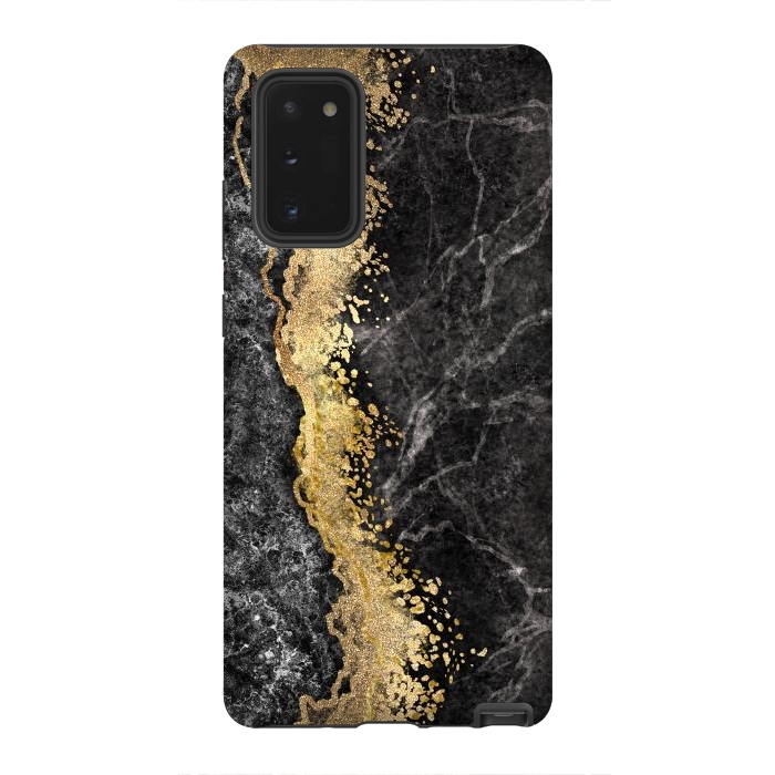 Galaxy Note 20 StrongFit Abstract background creative marble texture and gold leaf by ArtsCase