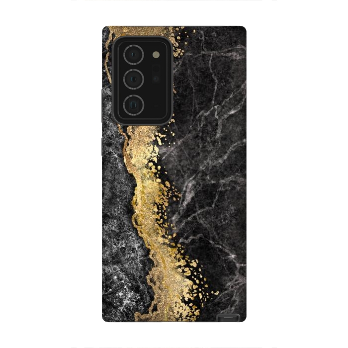 Galaxy Note 20 Ultra StrongFit Abstract background creative marble texture and gold leaf by ArtsCase