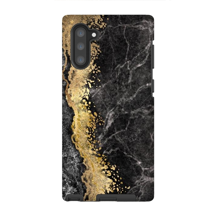 Galaxy Note 10 StrongFit Abstract background creative marble texture and gold leaf by ArtsCase