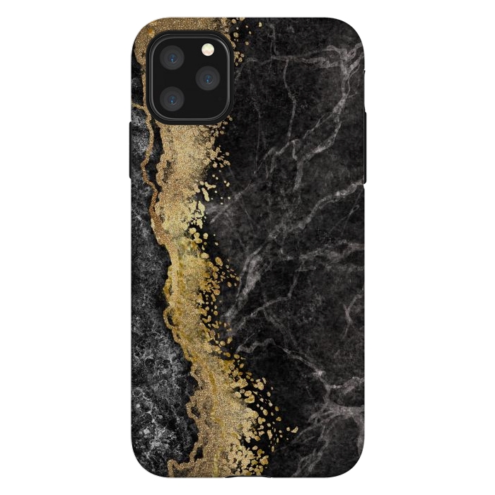 iPhone 11 Pro Max StrongFit Abstract background creative marble texture and gold leaf by ArtsCase