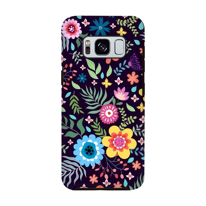 Galaxy S8 StrongFit Colourful Flowers by ArtsCase
