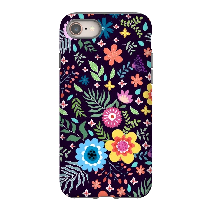 iPhone 8 StrongFit Colourful Flowers by ArtsCase