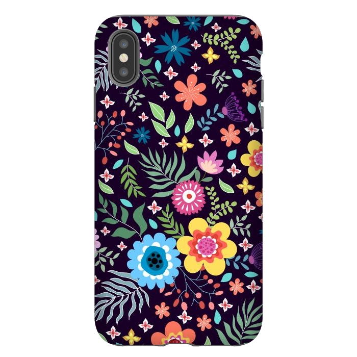 iPhone Xs Max StrongFit Colourful Flowers by ArtsCase