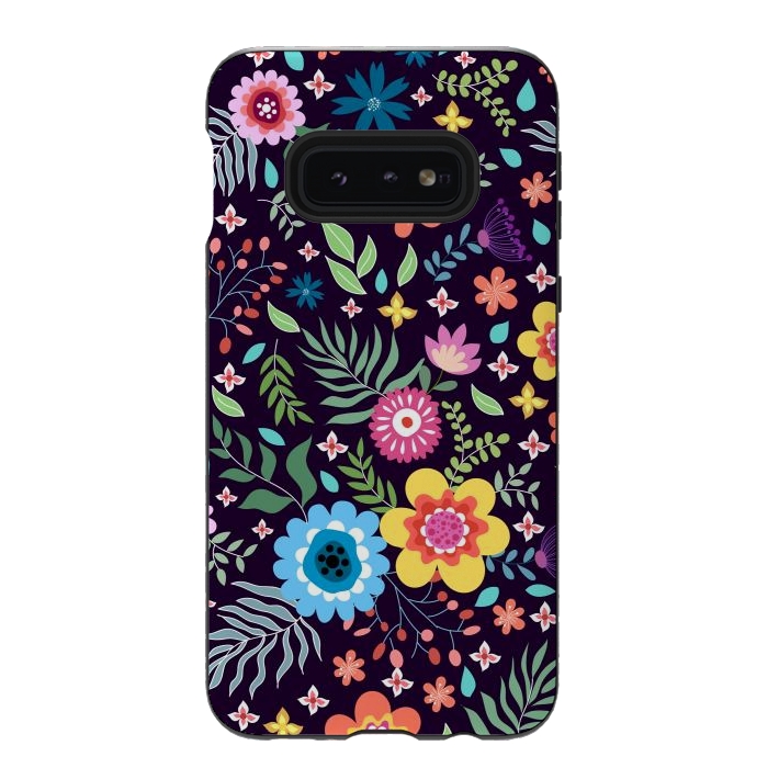 Galaxy S10e StrongFit Colourful Flowers by ArtsCase