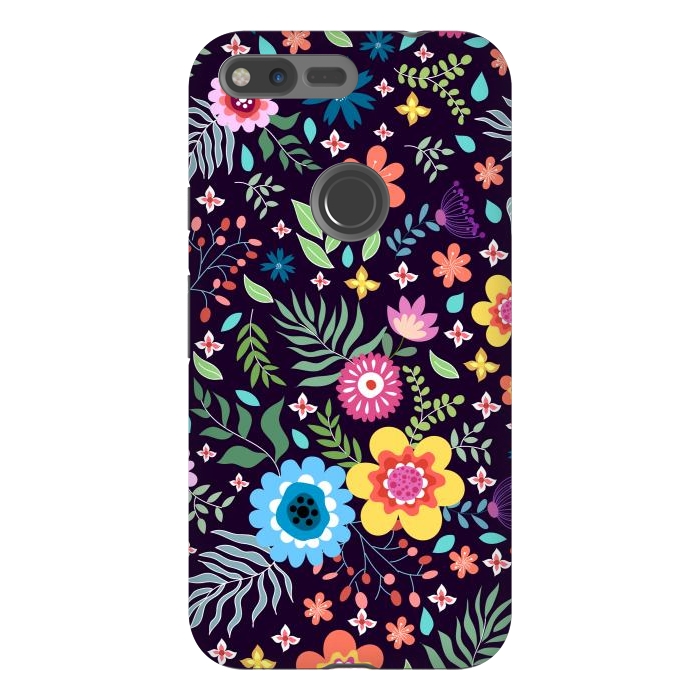 Pixel XL StrongFit Colourful Flowers by ArtsCase