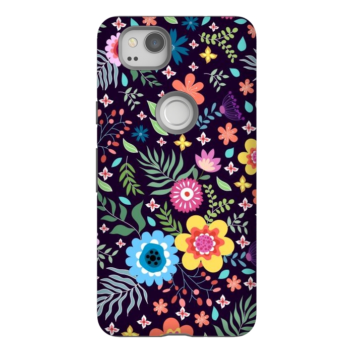Pixel 2 StrongFit Colourful Flowers by ArtsCase