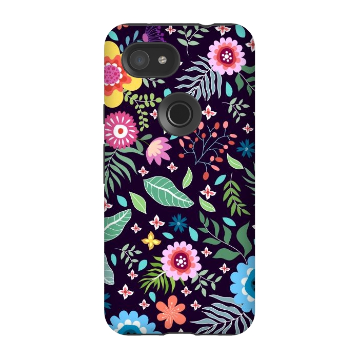 Pixel 3A StrongFit Colourful Flowers by ArtsCase