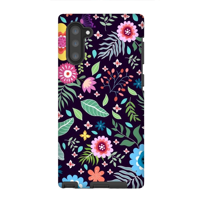 Galaxy Note 10 StrongFit Colourful Flowers by ArtsCase