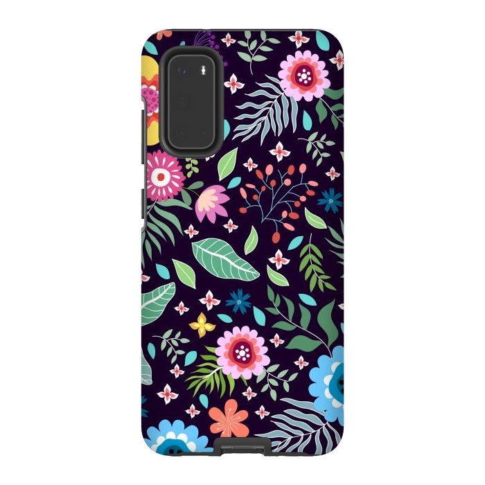 Galaxy S20 StrongFit Colourful Flowers by ArtsCase