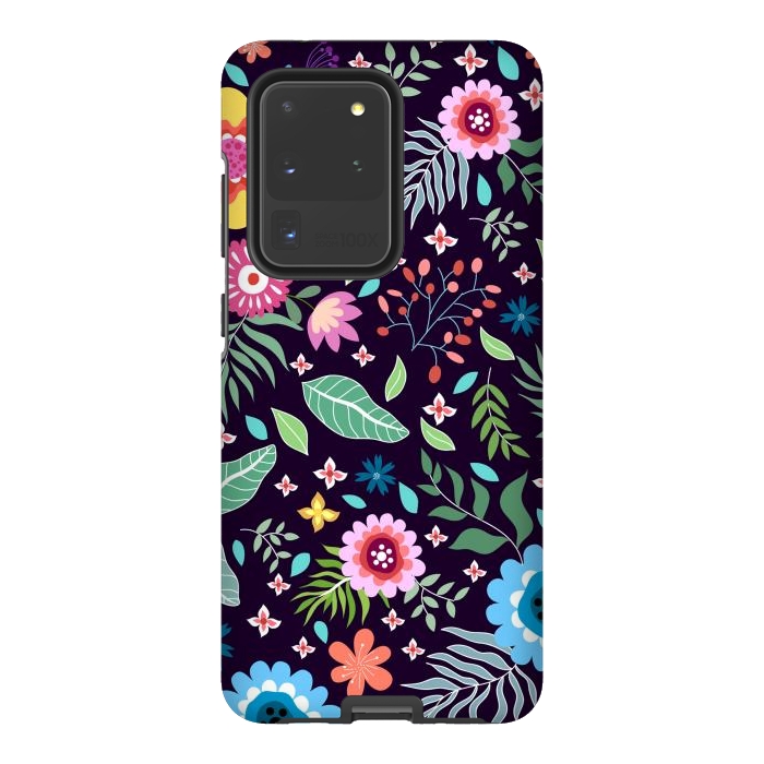 Galaxy S20 Ultra StrongFit Colourful Flowers by ArtsCase