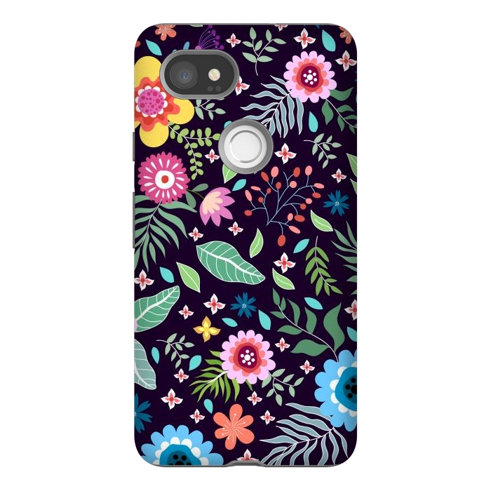 Pixel 2XL StrongFit Colourful Flowers by ArtsCase