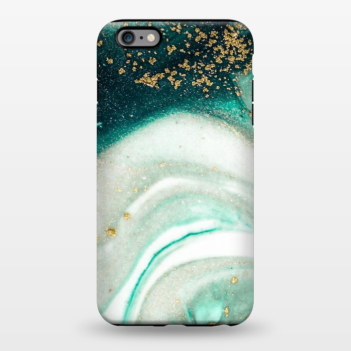 iPhone 6/6s plus StrongFit Green Marble Swirls and Agate Ripples by ArtsCase