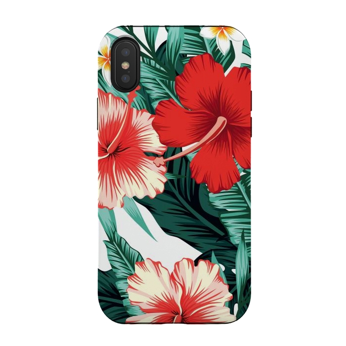 iPhone Xs / X StrongFit Exotic Green Tropical Palm fern Leaves by ArtsCase
