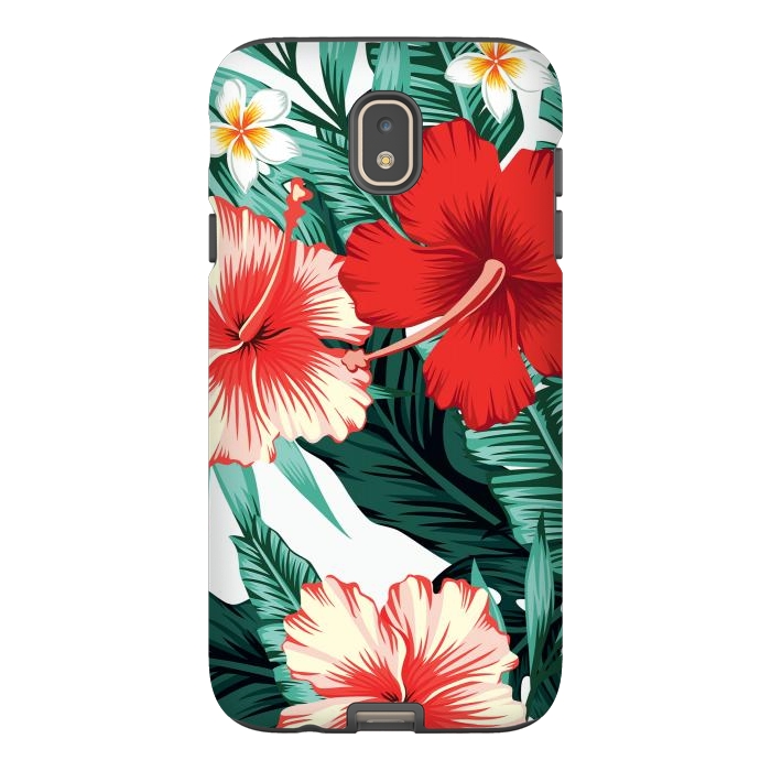 Galaxy J7 StrongFit Exotic Green Tropical Palm fern Leaves by ArtsCase
