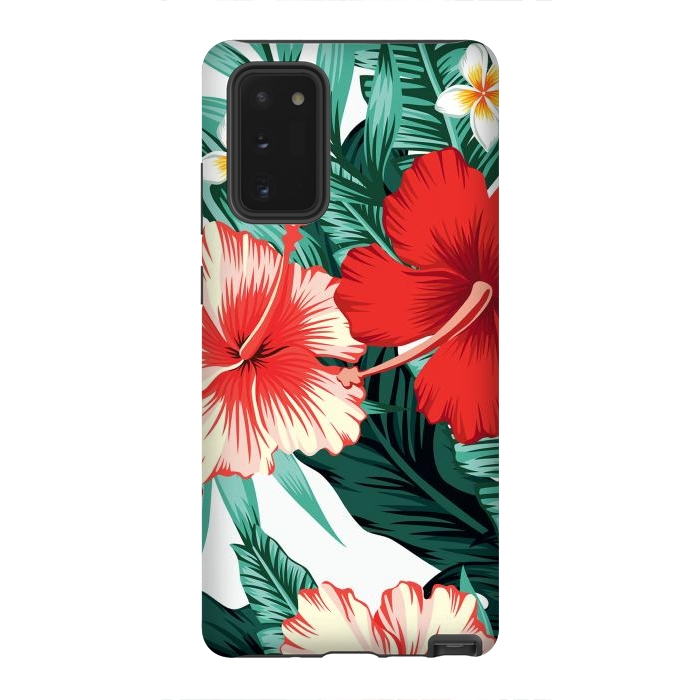 Galaxy Note 20 StrongFit Exotic Green Tropical Palm fern Leaves by ArtsCase