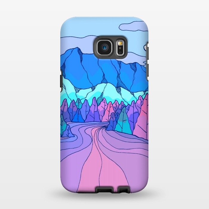 Galaxy S7 EDGE StrongFit The neon river by Steve Wade (Swade)