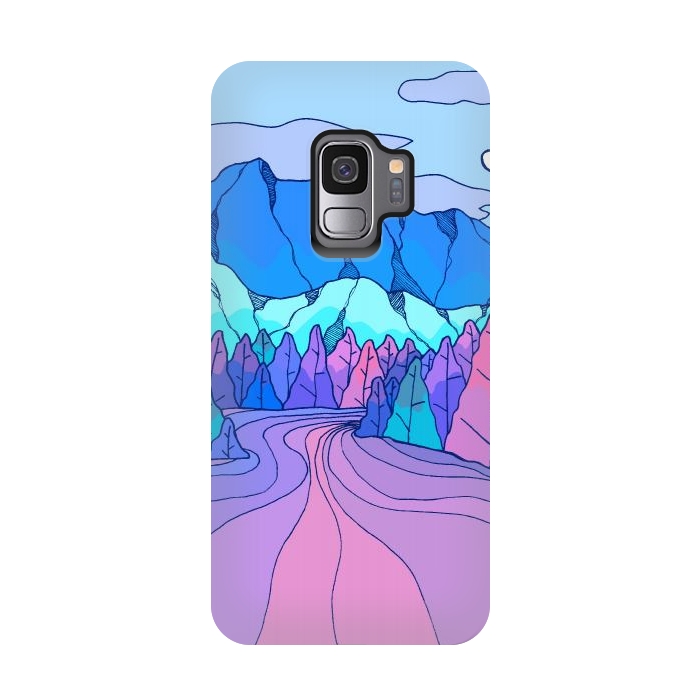 Galaxy S9 StrongFit The neon river by Steve Wade (Swade)
