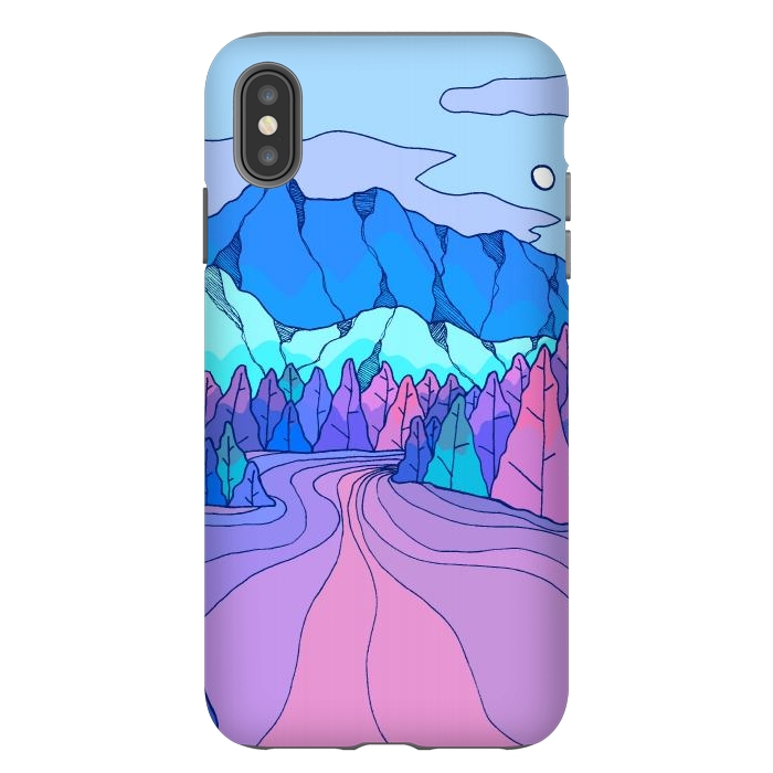 iPhone Xs Max StrongFit The neon river by Steve Wade (Swade)