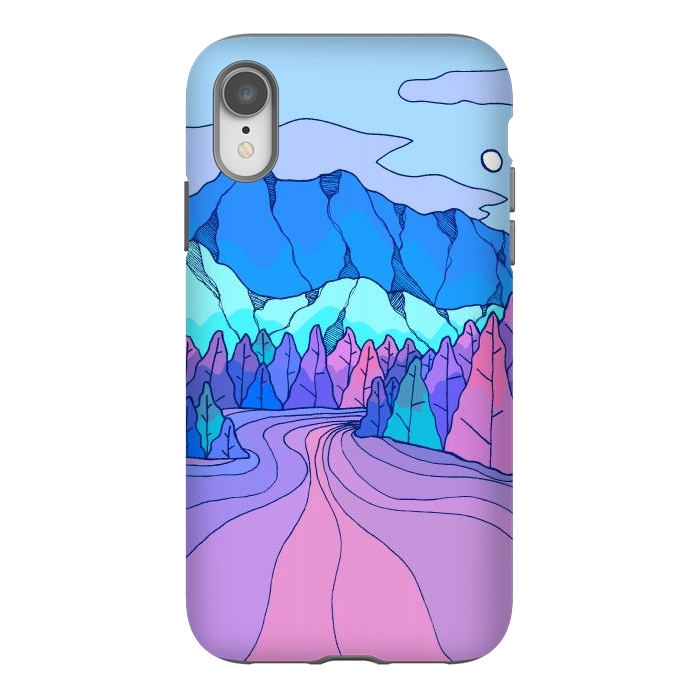 iPhone Xr StrongFit The neon river by Steve Wade (Swade)