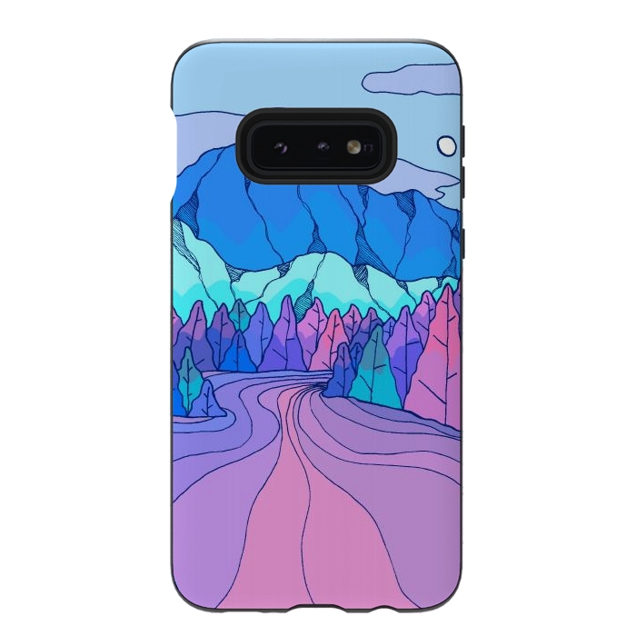 Galaxy S10e StrongFit The neon river by Steve Wade (Swade)