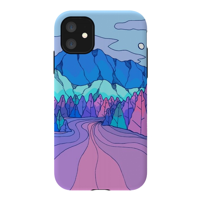 iPhone 11 StrongFit The neon river by Steve Wade (Swade)
