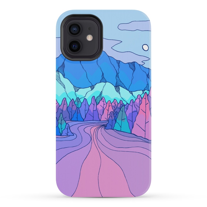 iPhone 12 mini StrongFit The neon river by Steve Wade (Swade)