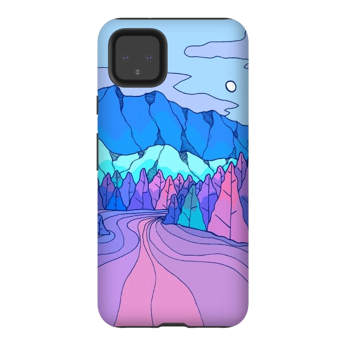 Pixel 4XL StrongFit The neon river by Steve Wade (Swade)