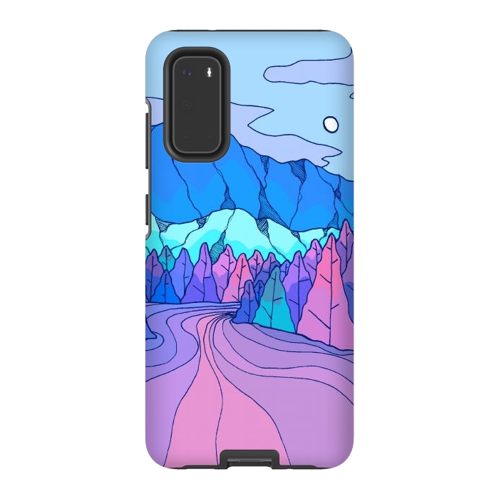 Galaxy S20 StrongFit The neon river by Steve Wade (Swade)