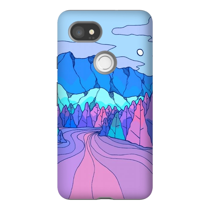 Pixel 2XL StrongFit The neon river by Steve Wade (Swade)