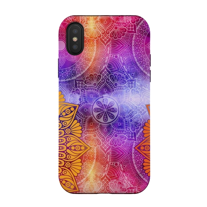 iPhone Xs / X StrongFit Mandala Pattern with bright Colors by ArtsCase