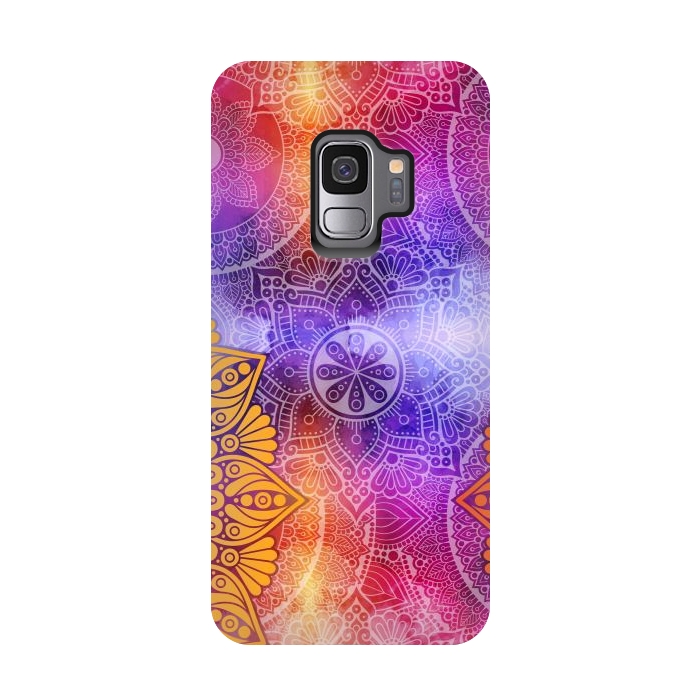 Galaxy S9 StrongFit Mandala Pattern with bright Colors by ArtsCase