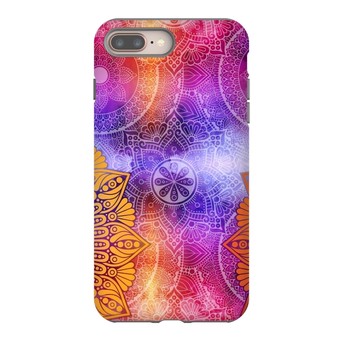 iPhone 8 plus StrongFit Mandala Pattern with bright Colors by ArtsCase