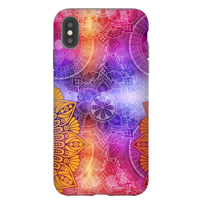 iPhone Xs Max StrongFit Mandala Pattern with bright Colors by ArtsCase