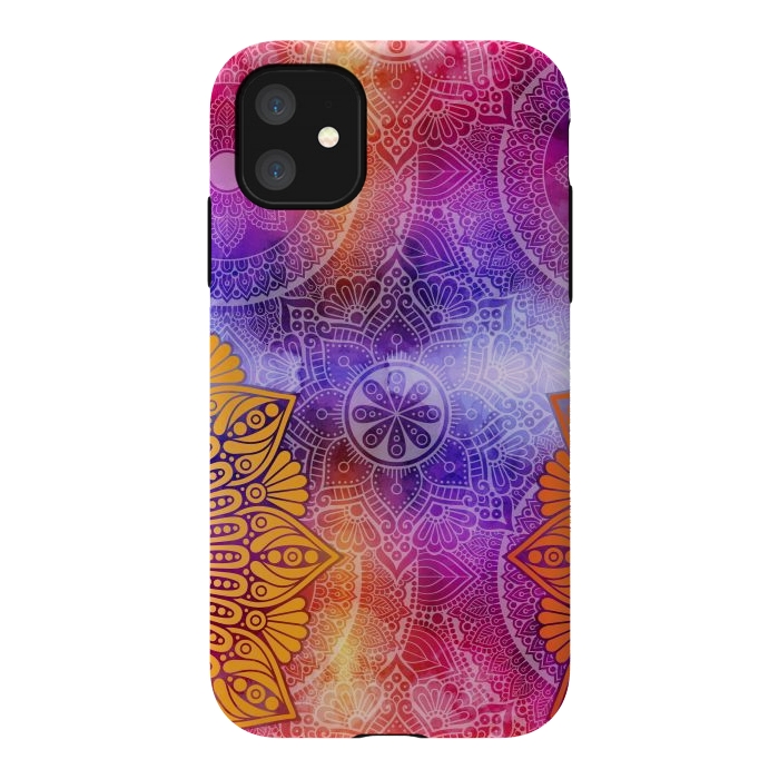iPhone 11 StrongFit Mandala Pattern with bright Colors by ArtsCase