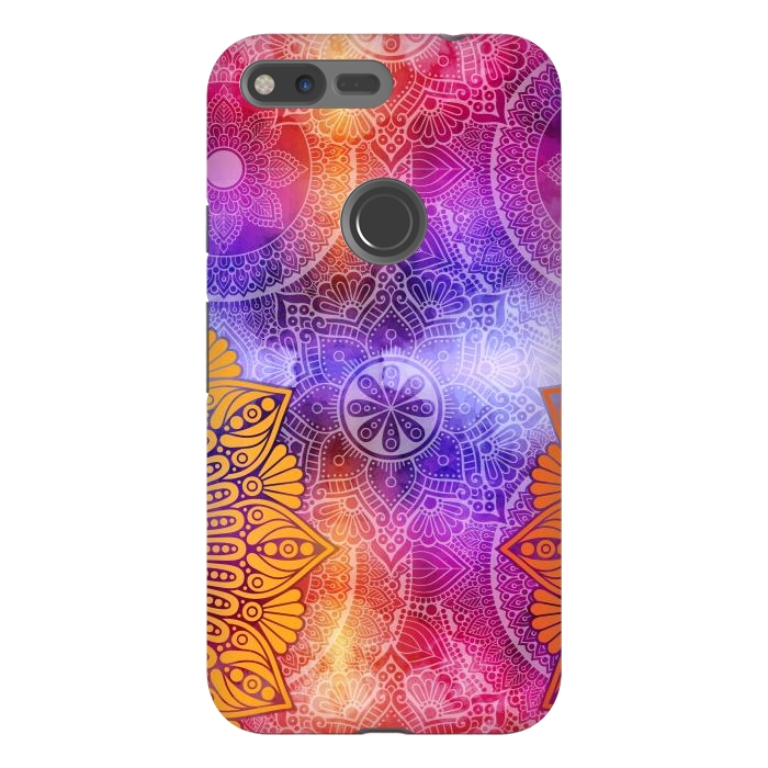 Pixel XL StrongFit Mandala Pattern with bright Colors by ArtsCase