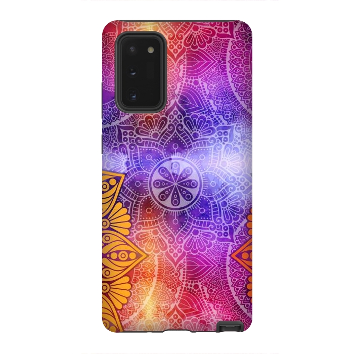 Galaxy Note 20 StrongFit Mandala Pattern with bright Colors by ArtsCase