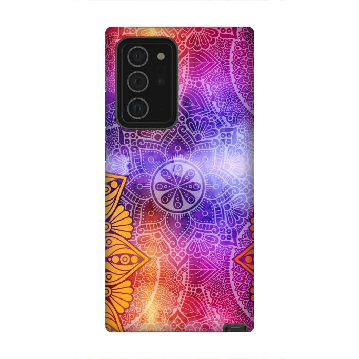 Galaxy Note 20 Ultra StrongFit Mandala Pattern with bright Colors by ArtsCase