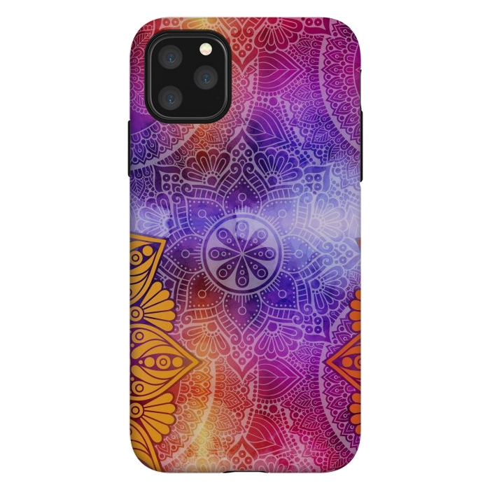 iPhone 11 Pro Max StrongFit Mandala Pattern with bright Colors by ArtsCase
