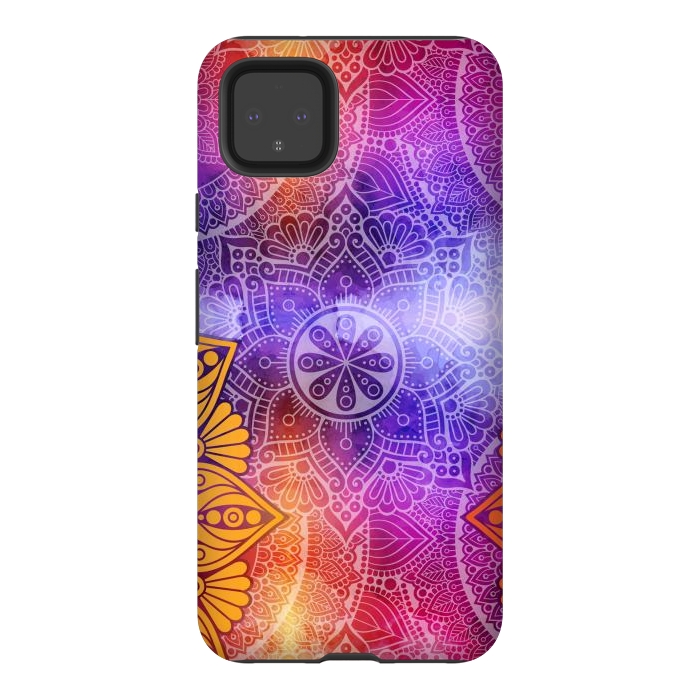 Pixel 4XL StrongFit Mandala Pattern with bright Colors by ArtsCase