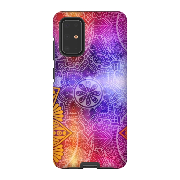 Galaxy S20 Plus StrongFit Mandala Pattern with bright Colors by ArtsCase