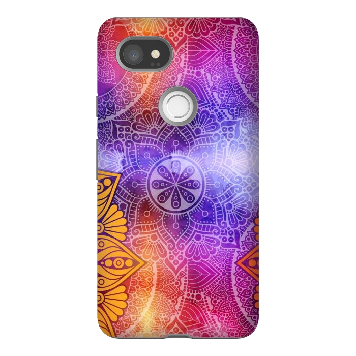 Pixel 2XL StrongFit Mandala Pattern with bright Colors by ArtsCase