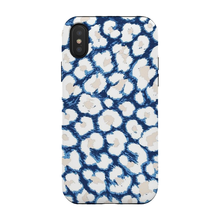 iPhone Xs / X StrongFit Blue-Cream Cozy Surface by ''CVogiatzi.