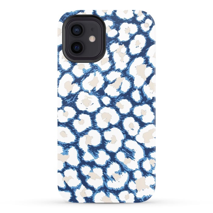 iPhone 12 StrongFit Blue-Cream Cozy Surface by ''CVogiatzi.