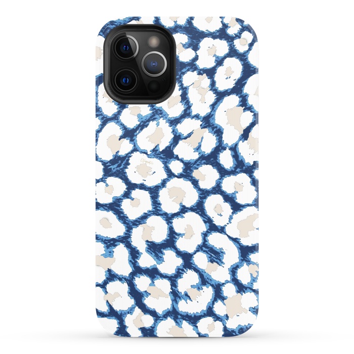 iPhone 12 Pro StrongFit Blue-Cream Cozy Surface by ''CVogiatzi.