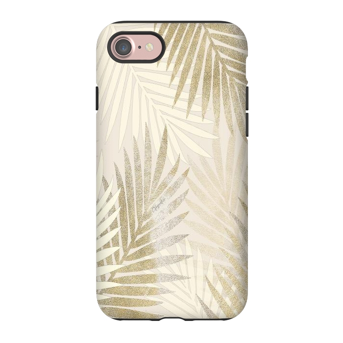 iPhone 7 StrongFit Relaxing Palms-Gold by ''CVogiatzi.