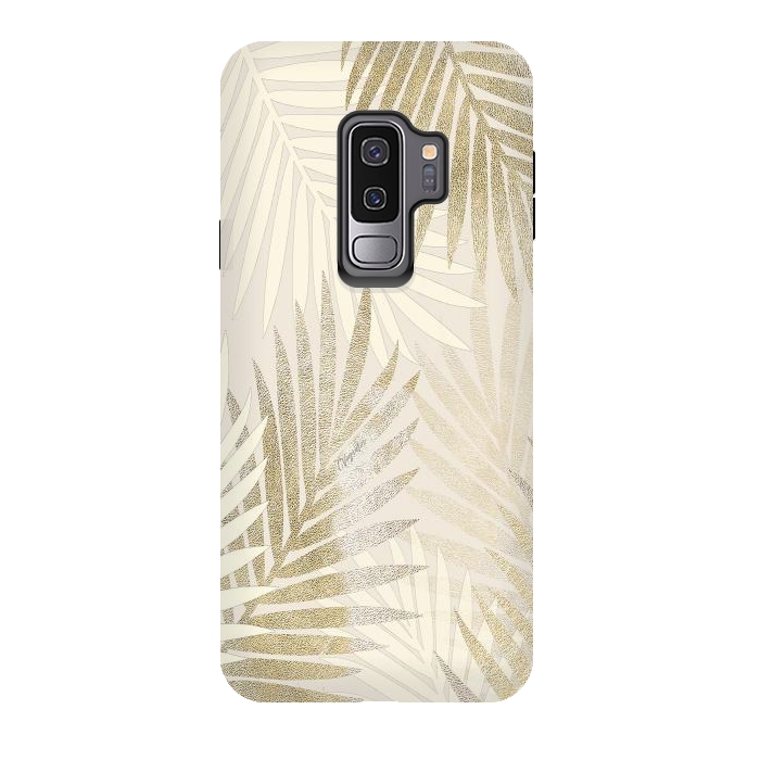 Galaxy S9 plus StrongFit Relaxing Palms-Gold by ''CVogiatzi.