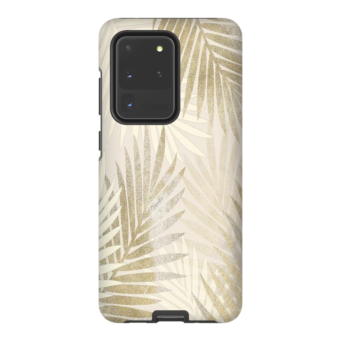 Galaxy S20 Ultra StrongFit Relaxing Palms-Gold by ''CVogiatzi.