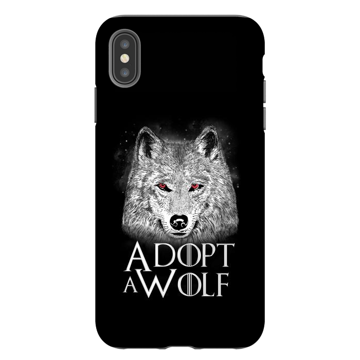 iPhone Xs Max StrongFit Adopt a Wolf by eduely